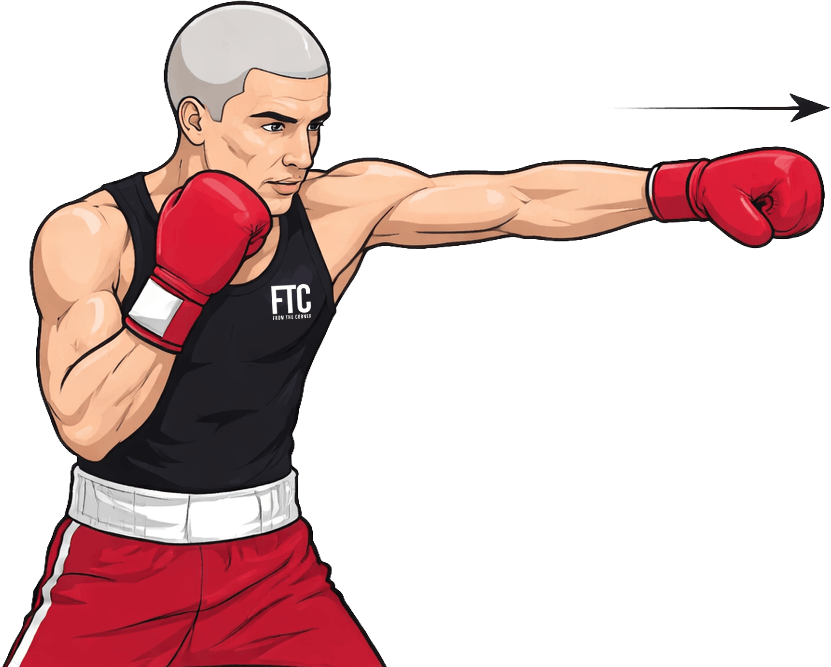 Illustration of the jab in boxing