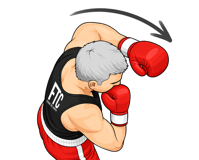 Illustration of the lead hook in boxing