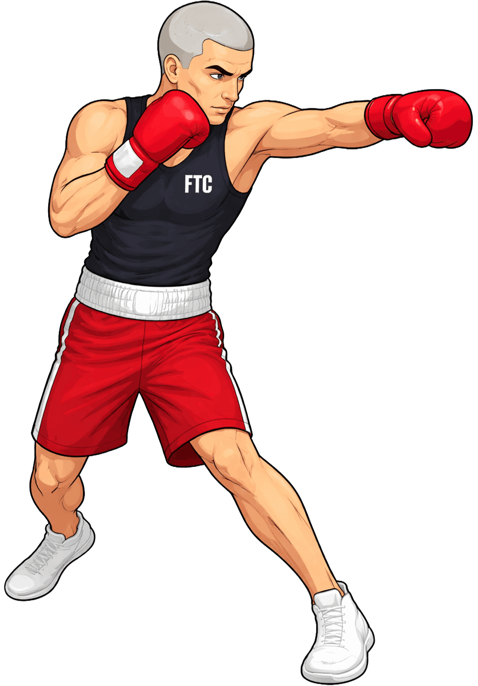 Boxer illustration punching