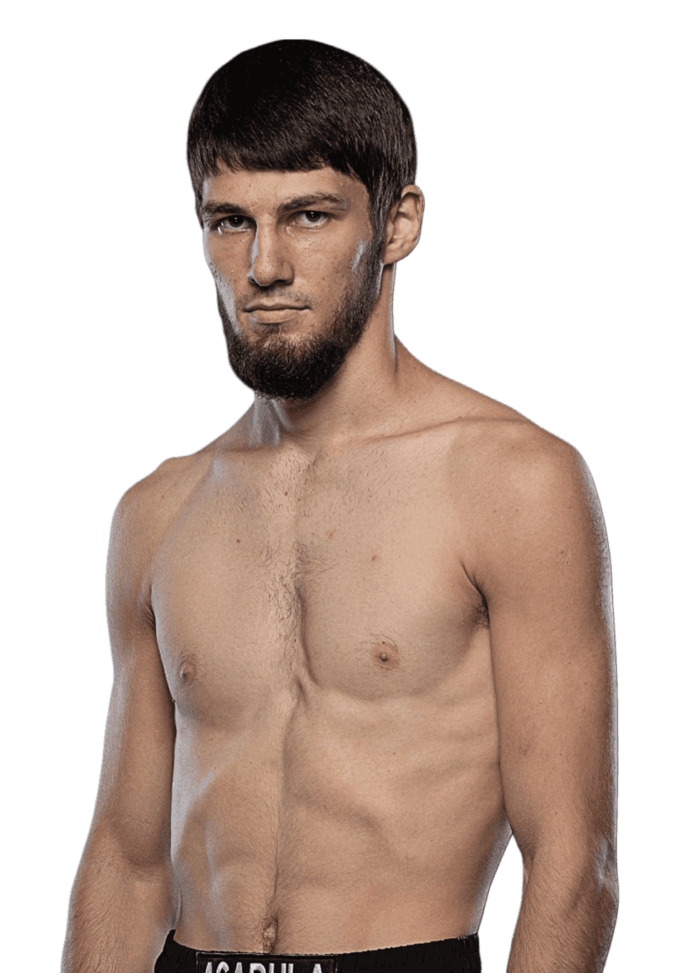 Asadula Imangazaliev standing in boxing pose for photoshoot