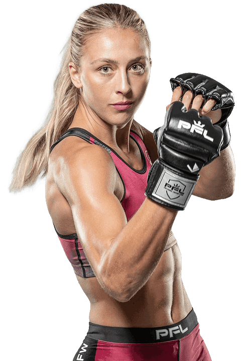 Dakota Ditcheva standing in boxing pose for photoshoot
