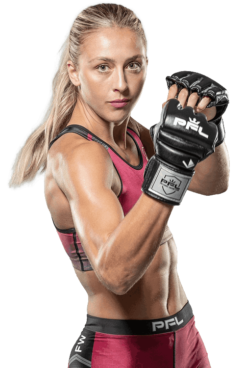 Dakota Ditcheva standing in boxing pose for photoshoot